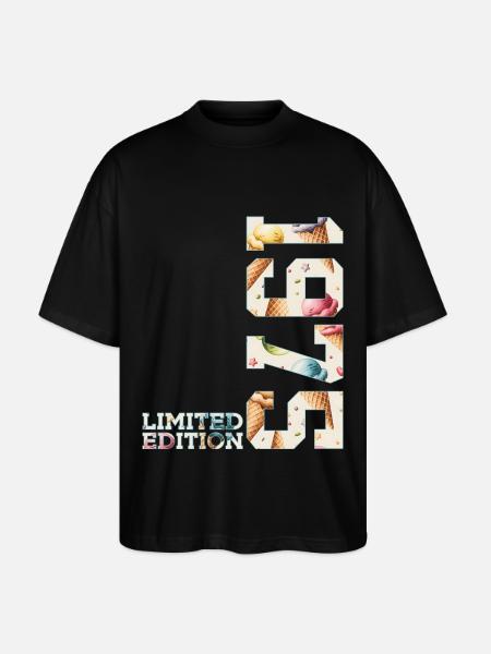 BEGRÆNSET UDGAVE 1975 51 ÅR MED IS 51-ÅRS FØDSELSDAG - Stanley/Stella Oversize Unisex Øko T-shirt Blaster 2.0 - sort