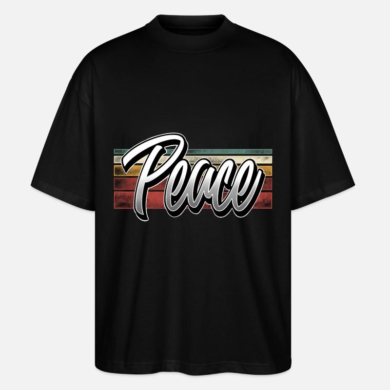Paix - T-shirt bio Blaster 2.0 coupe oversize Stanley/Stella Unisexe - noir