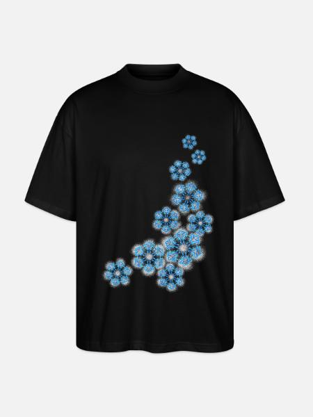snowflakes - Stanley/Stella Oversized Unisex Organic T-shirt Blaster 2.0 - black