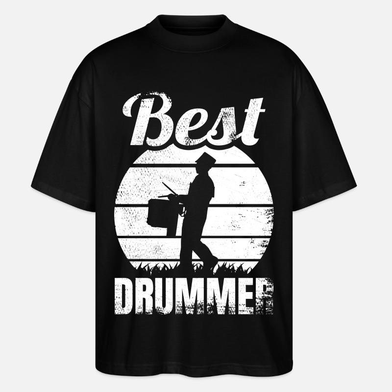 Best Drum Player - Stanley/Stella Oversized Unisex Organic T-shirt Blaster 2.0 - black