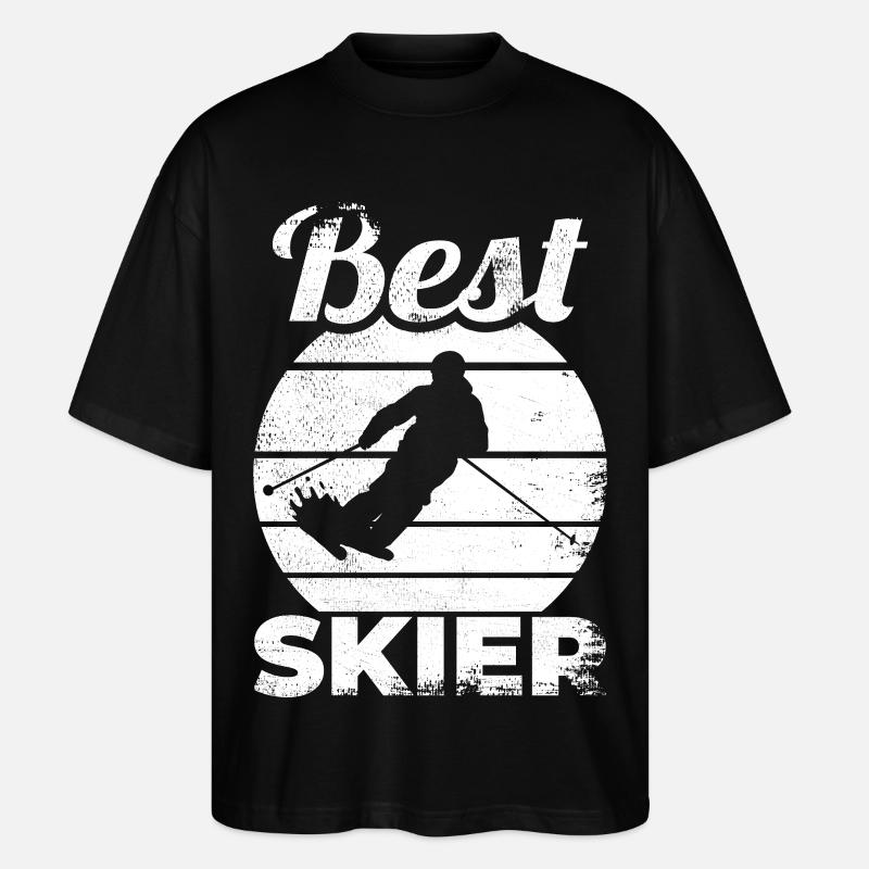 Bester Skifahrer - Stanley/Stella Oversized Unisex Bio T-Shirt Blaster 2.0 - Schwarz