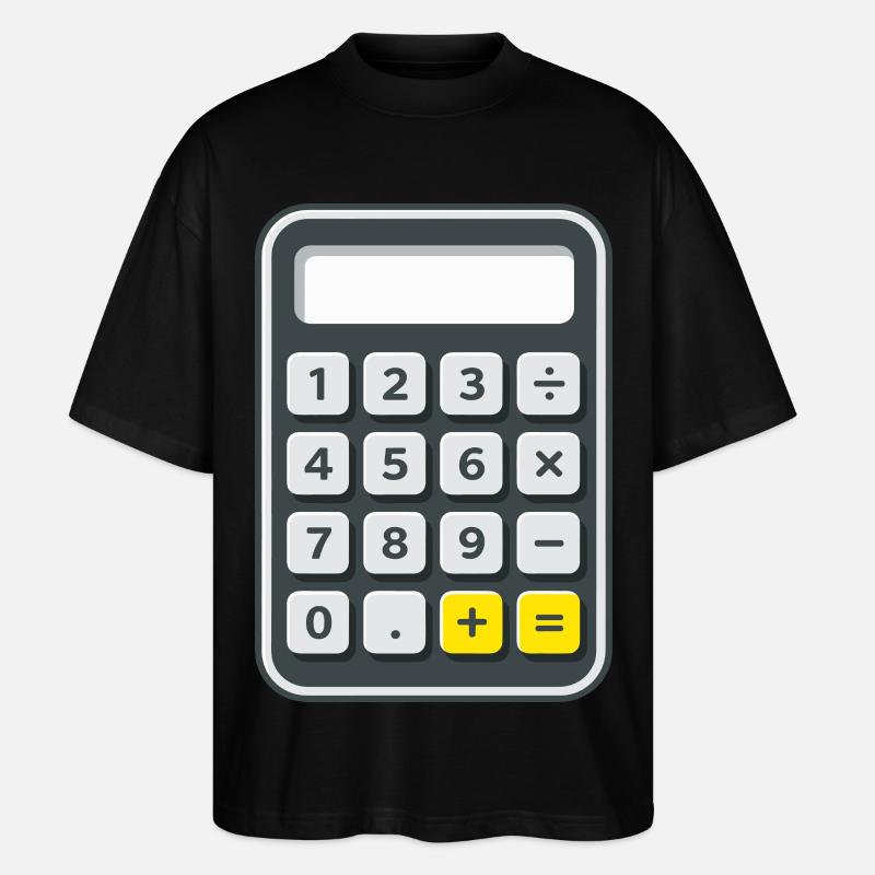 Calculator Costume Carnival Carnival Nerd - Stanley/Stella Oversized Unisex Organic T-shirt Blaster 2.0 - black