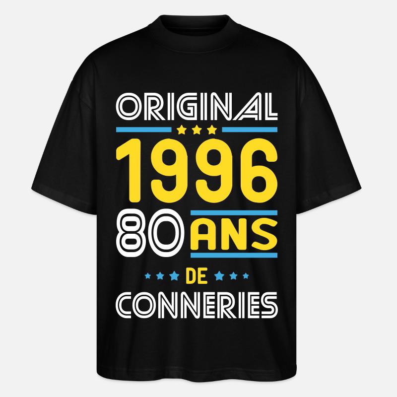 Original – 1996 – 30 Jahre - Stanley/Stella Oversized Unisex Bio T-Shirt Blaster 2.0 - Schwarz