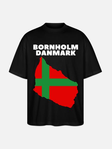 Bornholm Danmark - Stanley/Stella Oversized Unisex Bio T-Shirt Blaster 2.0 - Schwarz