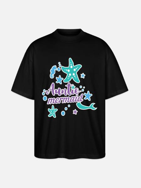 Auntie Mermaid - Stanley/Stella Oversized Unisex Organic T-shirt Blaster 2.0 - black