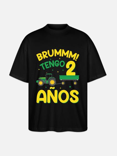 Brummm J'ai 2 ans - T-shirt bio Blaster 2.0 coupe oversize Stanley/Stella Unisexe - noir