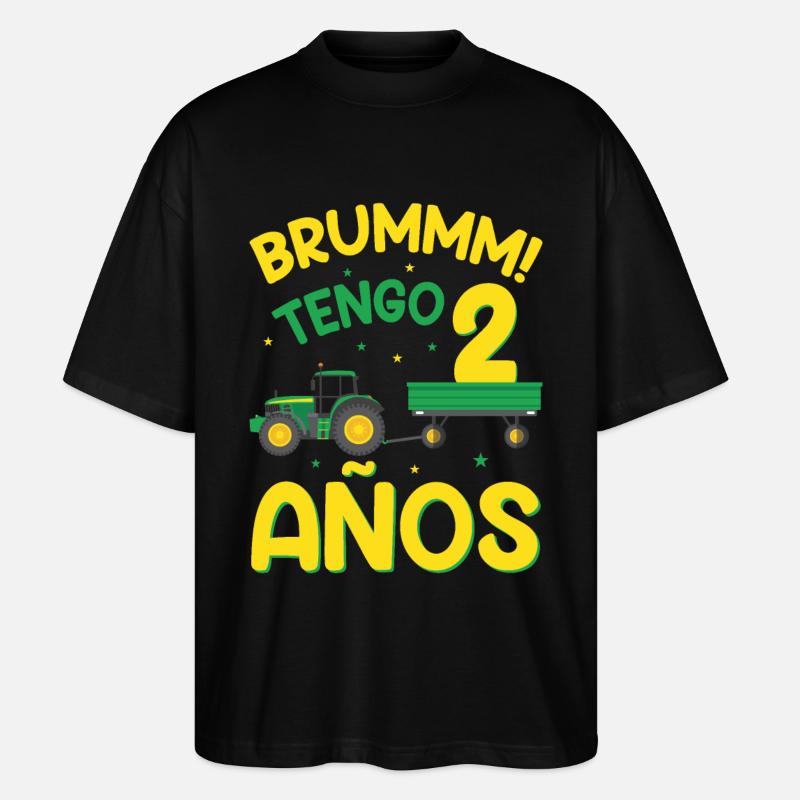 Brummm J'ai 2 ans - T-shirt bio Blaster 2.0 coupe oversize Stanley/Stella Unisexe - noir