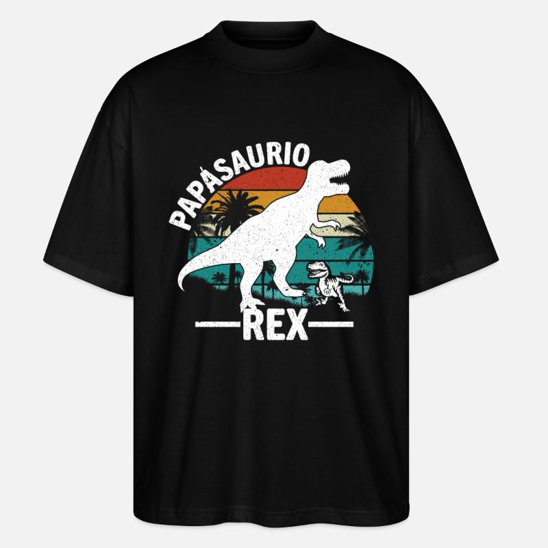 Papàsaurio Rex - T-shirt bio Blaster 2.0 coupe oversize Stanley/Stella Unisexe - noir