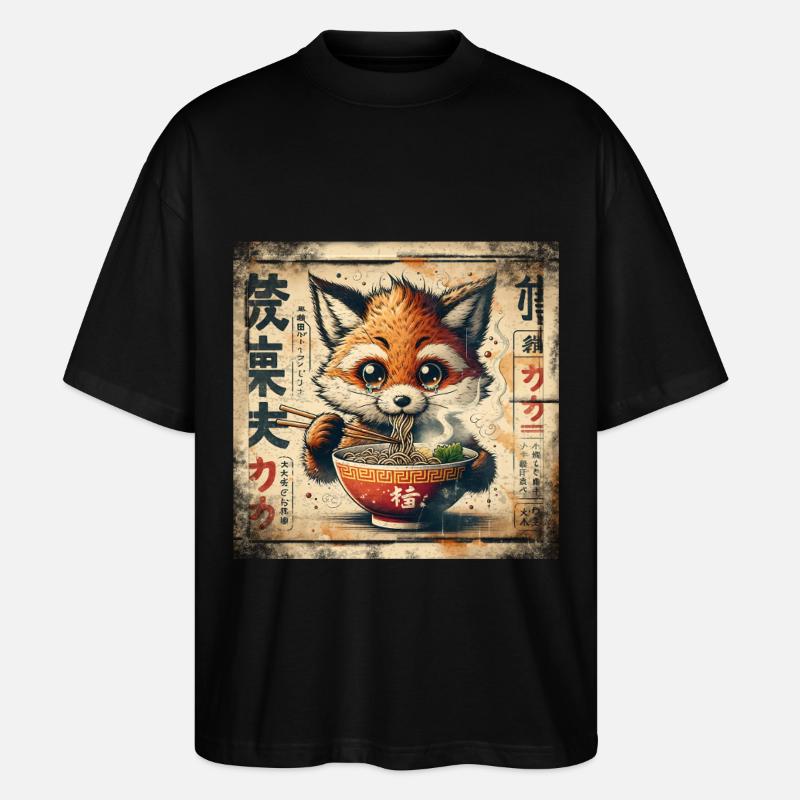 Fox Ramen - T-shirt bio Blaster 2.0 coupe oversize Stanley/Stella Unisexe - noir