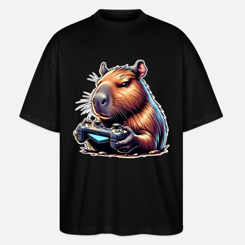 Jeux Capybara - T-shirt bio Blaster 2.0 coupe oversize Stanley/Stella Unisexe - noir
