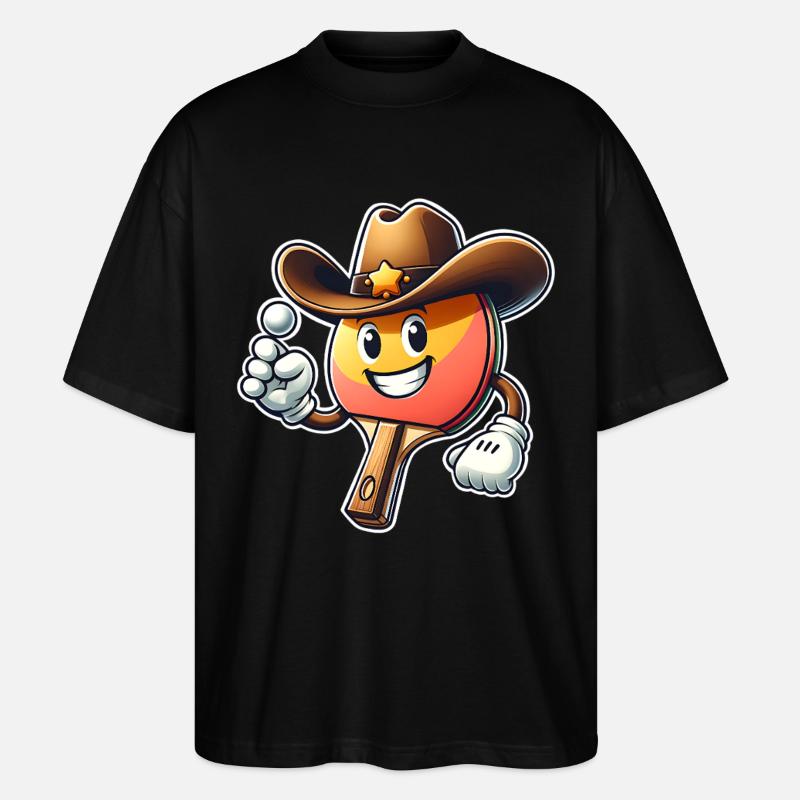 Ping-pong - T-shirt bio Blaster 2.0 coupe oversize Stanley/Stella Unisexe - noir