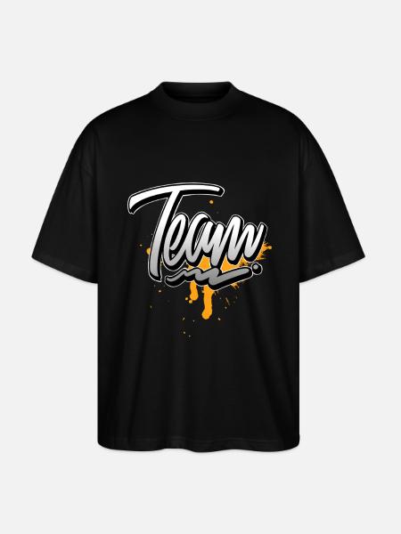 Équipe - T-shirt bio Blaster 2.0 coupe oversize Stanley/Stella Unisexe - noir