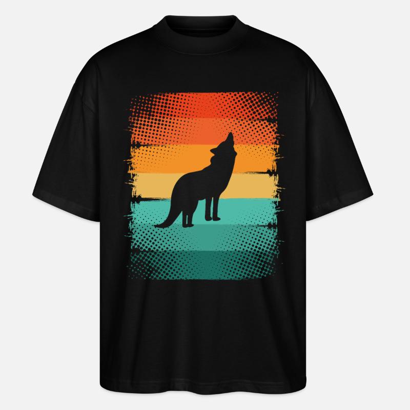 Wolf - Stanley/Stella Oversized Unisex Bio T-Shirt Blaster 2.0 - Schwarz