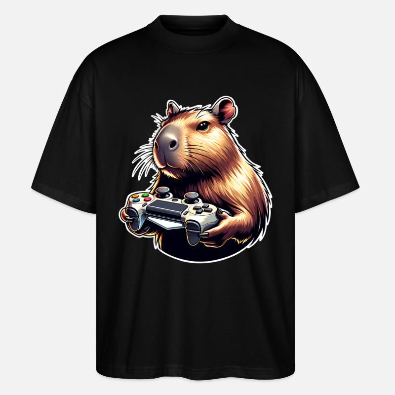 Capybara Gaming - Stanley/Stella Oversized Unisex Organic T-shirt Blaster 2.0 - black