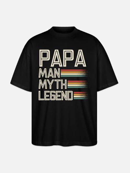 Papa Vater - Stanley/Stella Oversized Unisex Bio T-Shirt Blaster 2.0 - Schwarz