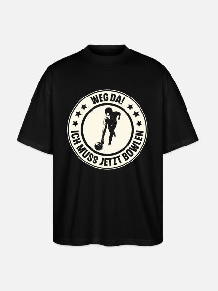 Bowling - Stanley/Stella Oversized Unisex Bio T-Shirt Blaster 2.0 - Schwarz