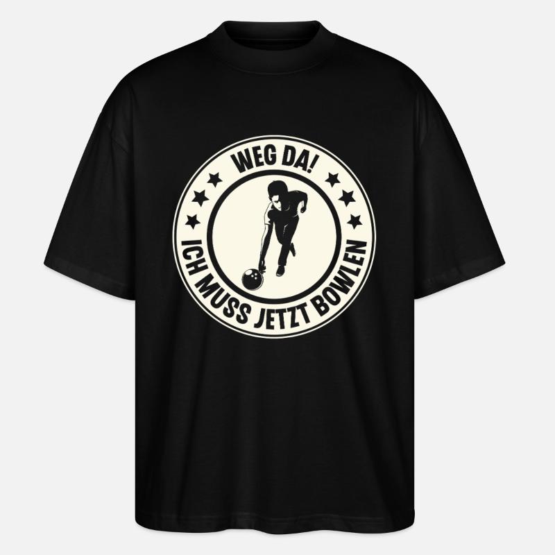 Bowling - Stanley/Stella Oversized Unisex Bio T-Shirt Blaster 2.0 - Schwarz