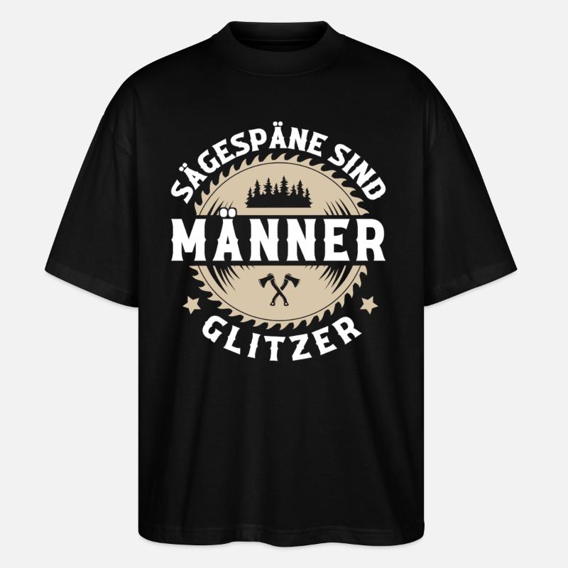Holzfäller - Stanley/Stella Oversized Unisex Bio T-Shirt Blaster 2.0 - Schwarz
