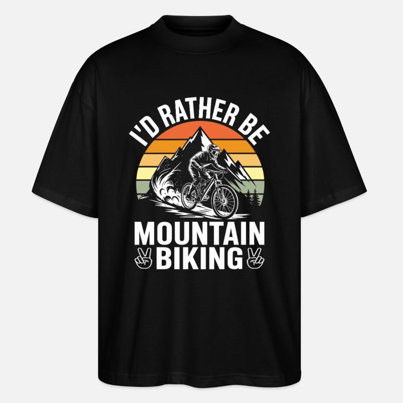 VTT Vélo Cyclisme - T-shirt bio Blaster 2.0 coupe oversize Stanley/Stella Unisexe - noir