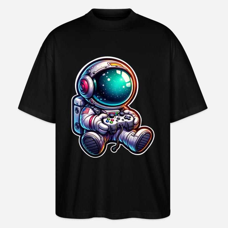 Jeux d’astronautes - T-shirt bio Blaster 2.0 coupe oversize Stanley/Stella Unisexe - noir