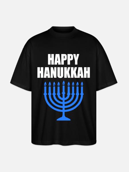 happy hanukkah - Stanley/Stella Oversized Unisex Organic T-shirt Blaster 2.0 - black