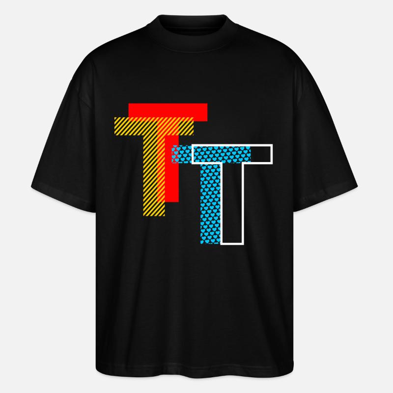 T Initial - T-shirt bio Blaster 2.0 coupe oversize Stanley/Stella Unisexe - noir
