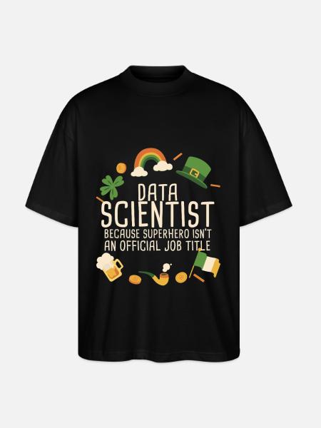 Data Scientist Saint-Patrick - T-shirt bio Blaster 2.0 coupe oversize Stanley/Stella Unisexe - noir