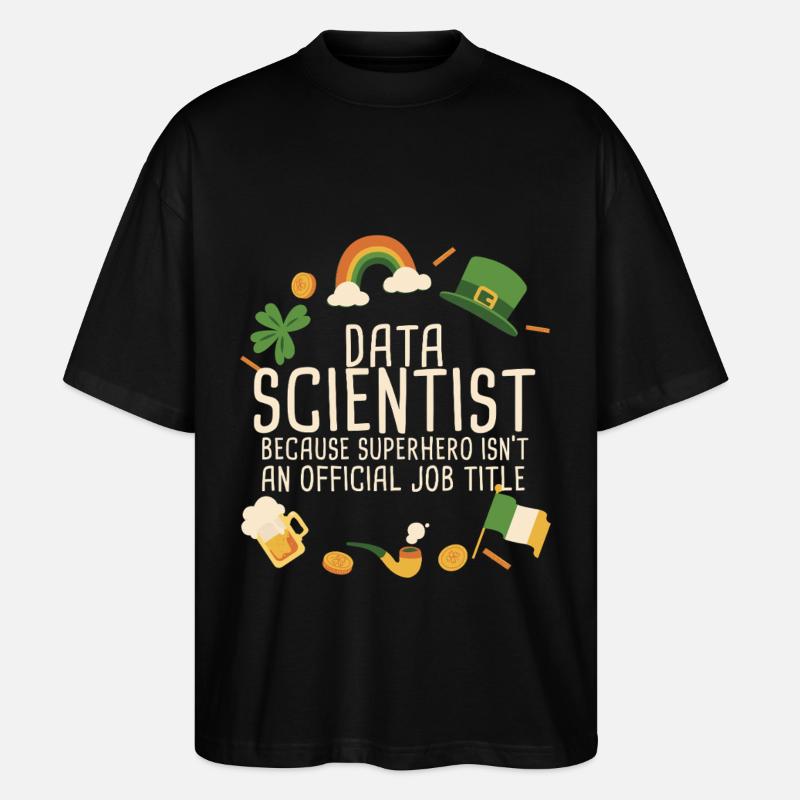 Data Scientist Saint-Patrick - T-shirt bio Blaster 2.0 coupe oversize Stanley/Stella Unisexe - noir