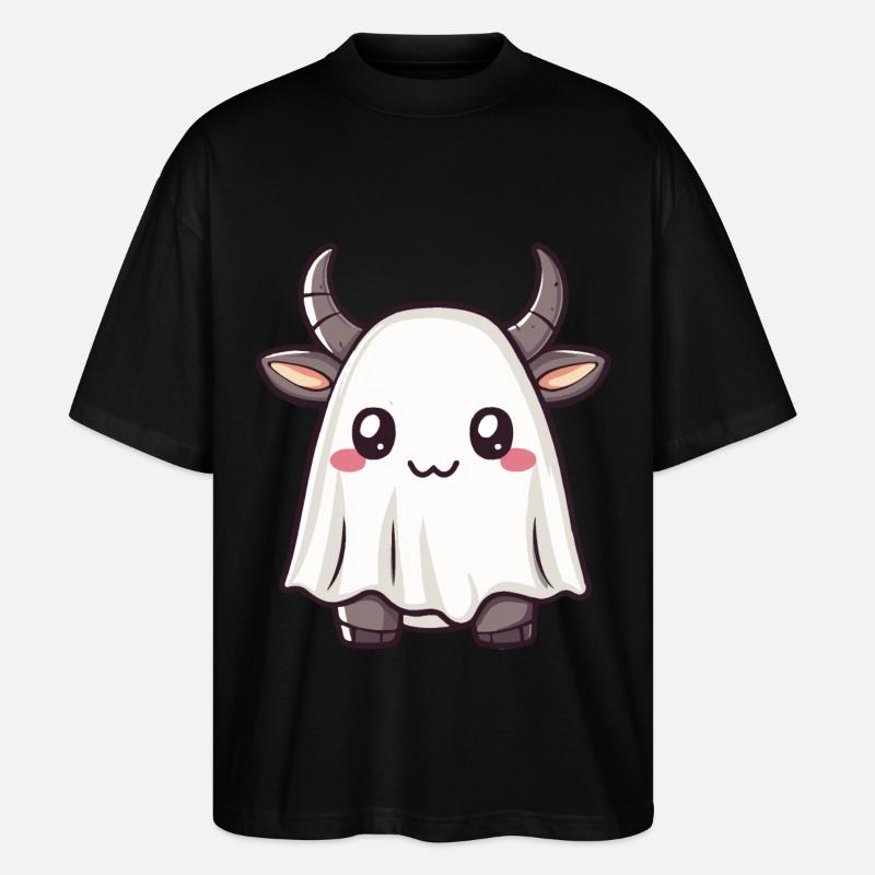 Bull Halloween Comic Ghost - Stanley/Stella Oversized Unisex Organic T-shirt Blaster 2.0 - black