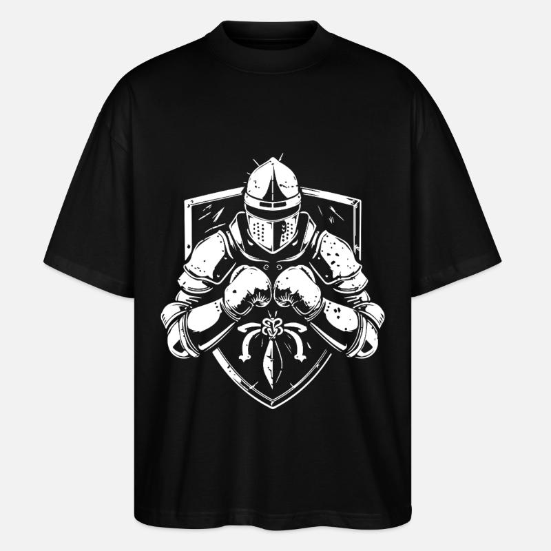 Chevalier boxeur combattant - T-shirt bio Blaster 2.0 coupe oversize Stanley/Stella Unisexe - noir