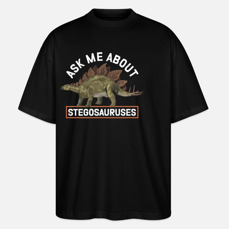 Stegosaurus Dinosaurier Geschenke - Stanley/Stella Oversized Unisex Bio T-Shirt Blaster 2.0 - Schwarz