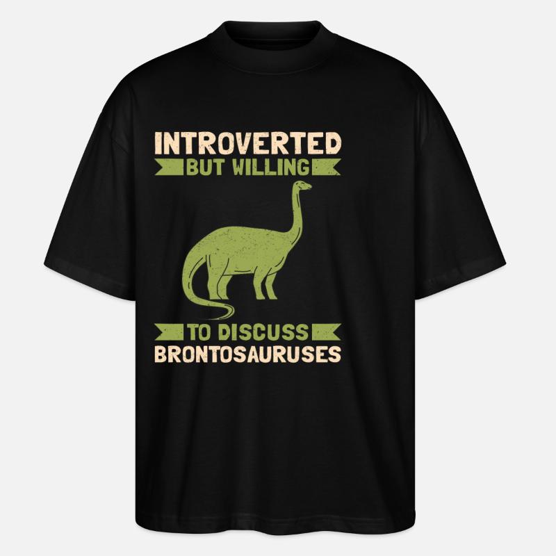 Cadeau de Brontosaure Dino - T-shirt bio Blaster 2.0 coupe oversize Stanley/Stella Unisexe - noir