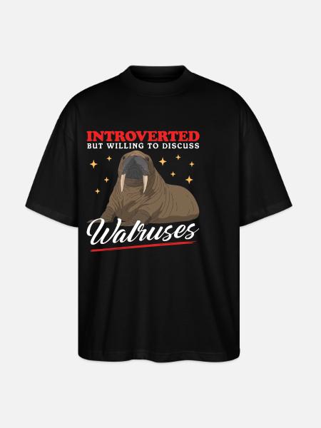 Walrus Walrus Walrus Walrus Gift - Stanley/Stella Oversized Unisex Organic T-shirt Blaster 2.0 - black
