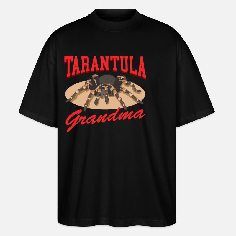 Tarantulas Granny Tarantula Spider Gift - Stanley/Stella Oversized Unisex Organic T-shirt Blaster 2.0 - black