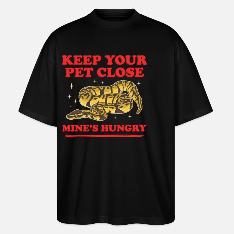 Roi Python Serpent Python Cadeau - T-shirt bio Blaster 2.0 coupe oversize Stanley/Stella Unisexe - noir