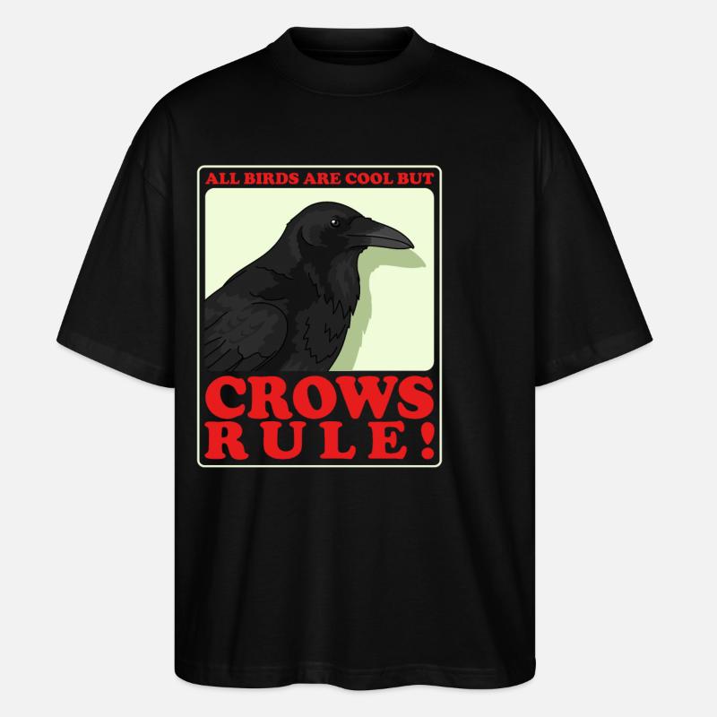 Krähen Raben Vögel Geschenk - Stanley/Stella Oversized Unisex Bio T-Shirt Blaster 2.0 - Schwarz