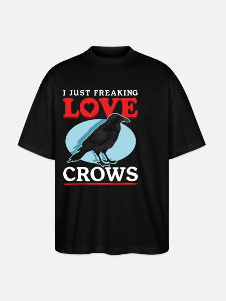 Crows Black Ravens Birds Gifts - Stanley/Stella Oversized Unisex Organic T-shirt Blaster 2.0 - black