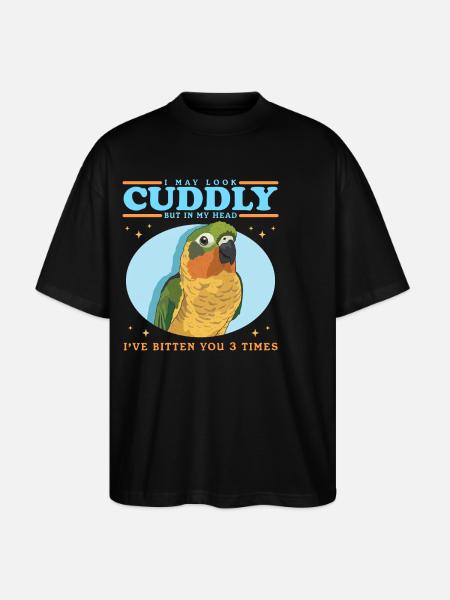 Conure Conure's Parrots Gifts - Stanley/Stella Oversized Unisex Organic T-shirt Blaster 2.0 - black