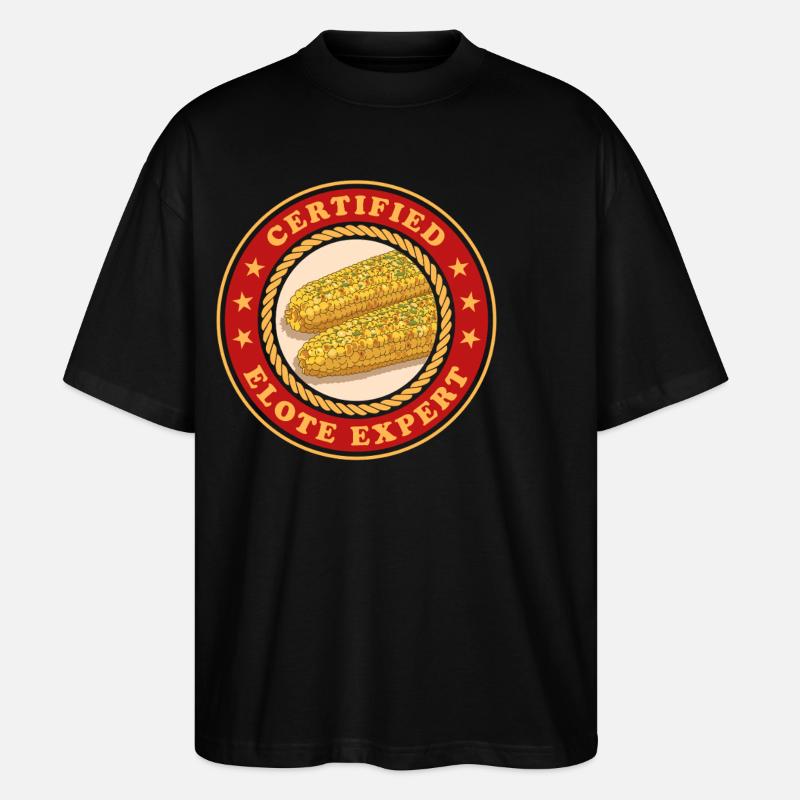 Elote Experte Maiskolben Elotes Geschenk - Stanley/Stella Oversized Unisex Bio T-Shirt Blaster 2.0 - Schwarz
