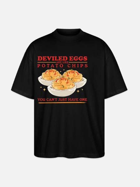 Stuffed Eggs Deviled Eggs Gifts - Stanley/Stella Oversized Unisex Organic T-shirt Blaster 2.0 - black