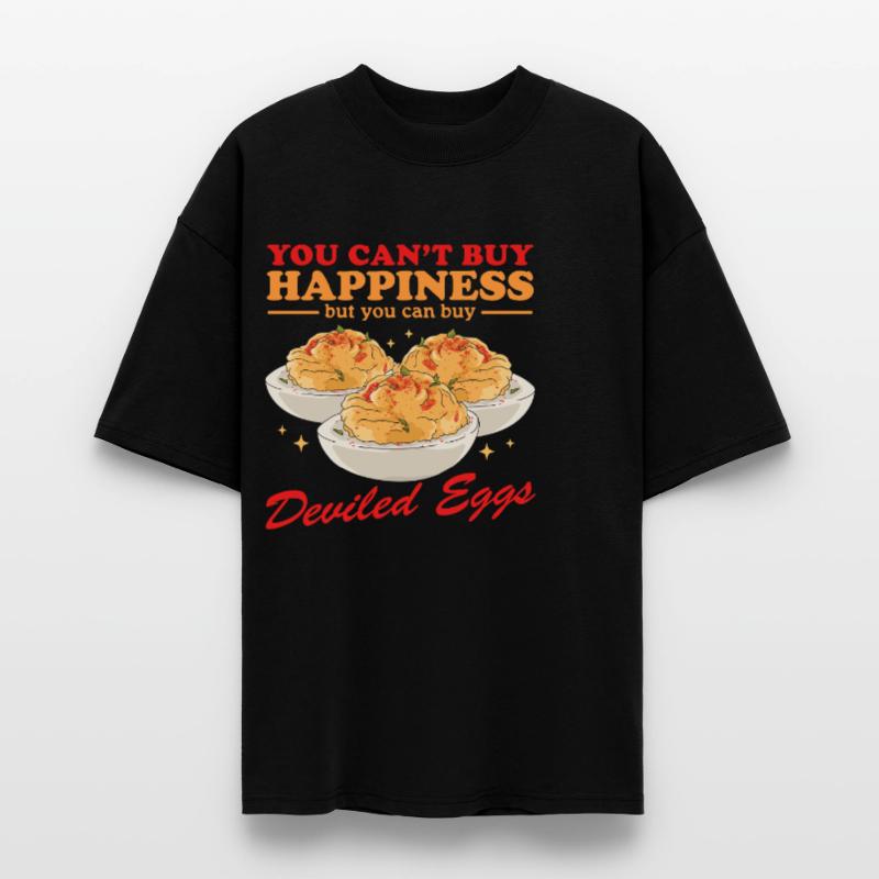 Gefüllte Eier Russian Deviled Eggs Geschenke Stanley/Stella Oversized Unisex Bio T-Shirt Blaster 2.0