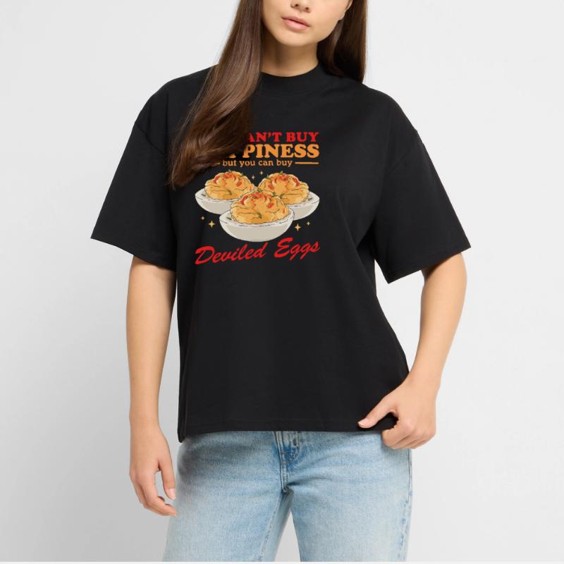 Gefüllte Eier Russian Deviled Eggs Geschenke Stanley/Stella Oversized Unisex Bio T-Shirt Blaster 2.0