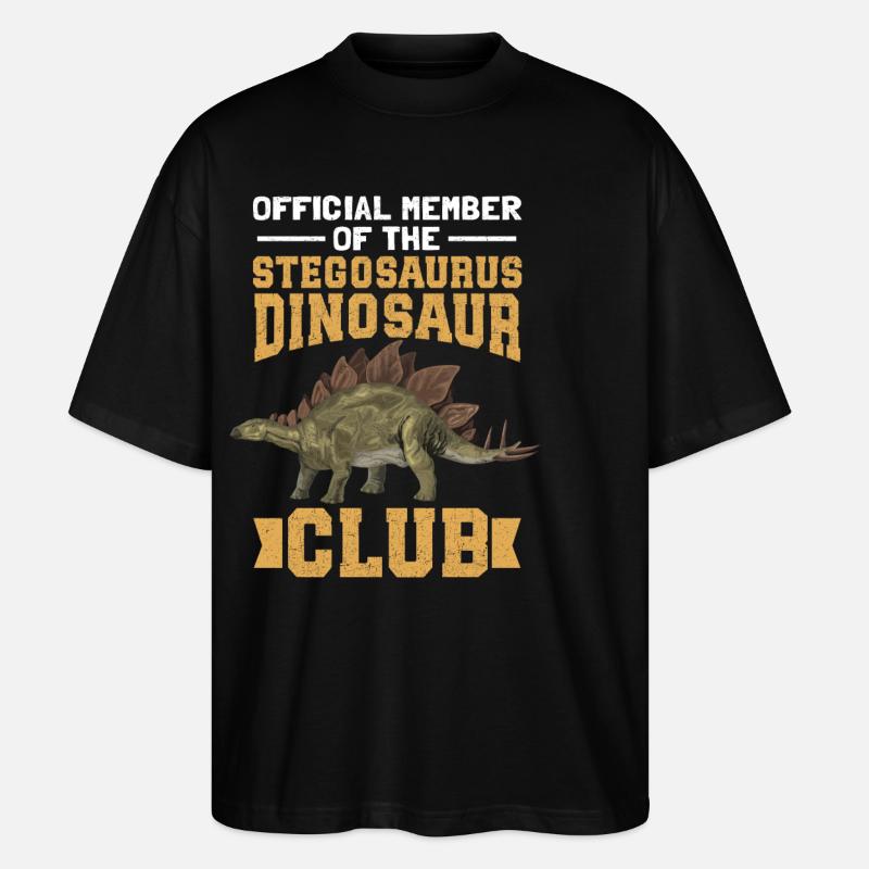 Stegosaurus Dinosaur Dino Gift - Stanley/Stella Oversized Unisex Organic T-shirt Blaster 2.0 - black