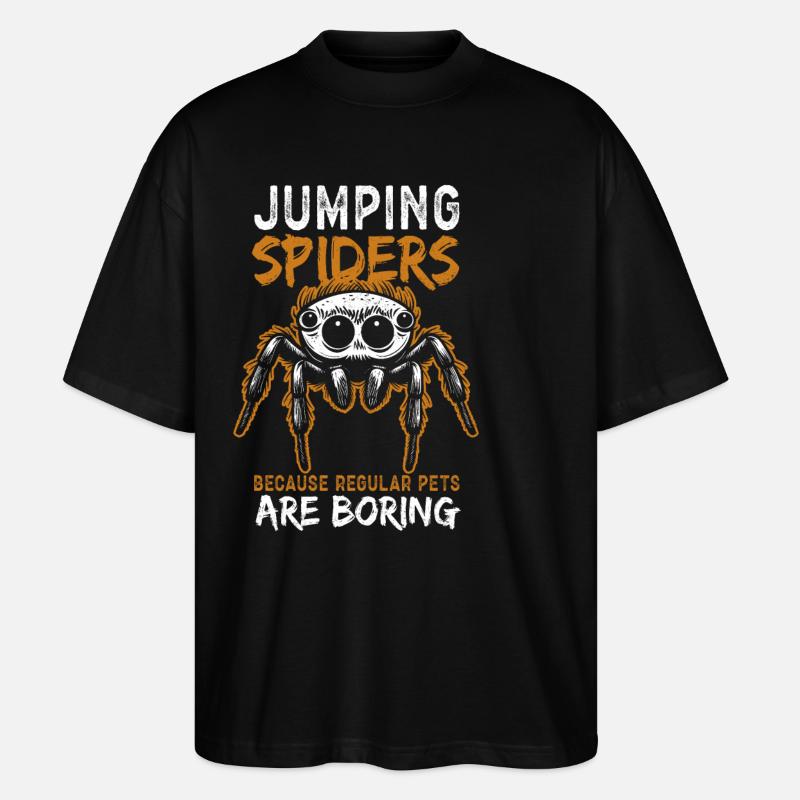 Araignées sauteuses Cadeaux d’araignées sauteuses - T-shirt bio Blaster 2.0 coupe oversize Stanley/Stella Unisexe - noir