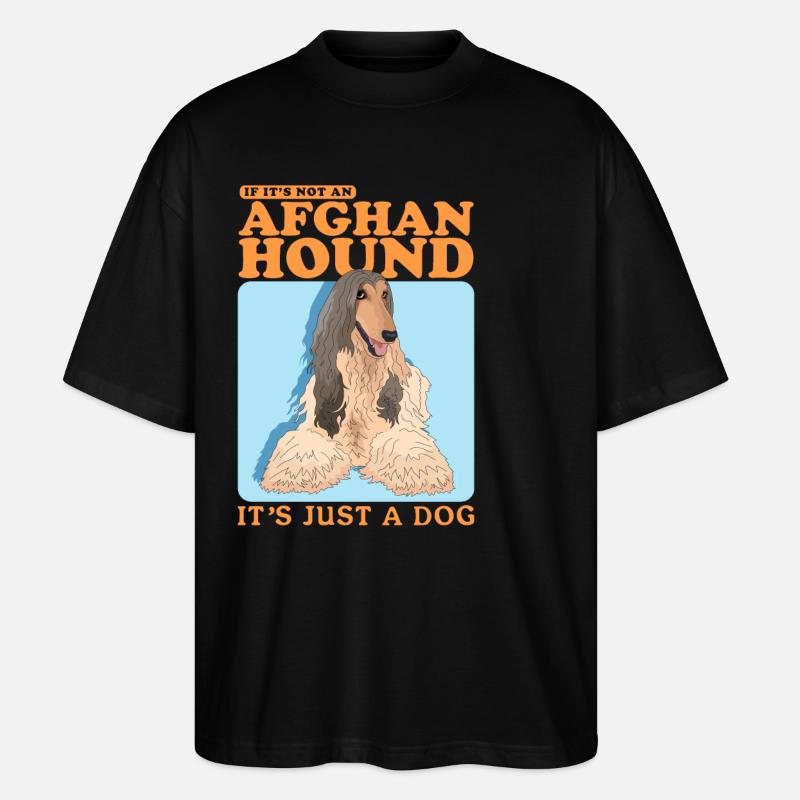 Afghanischer Windhund Hund Hundebesitzer Geschenk - Stanley/Stella Oversized Unisex Bio T-Shirt Blaster 2.0 - Schwarz