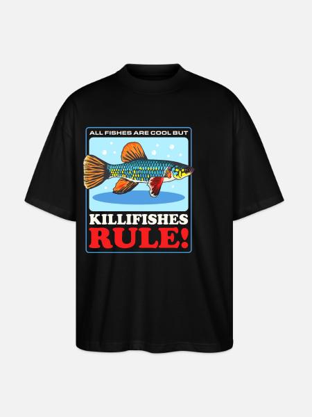 Killifish Egg-laying Toothcarp Gift - Stanley/Stella Oversized Unisex Organic T-shirt Blaster 2.0 - black