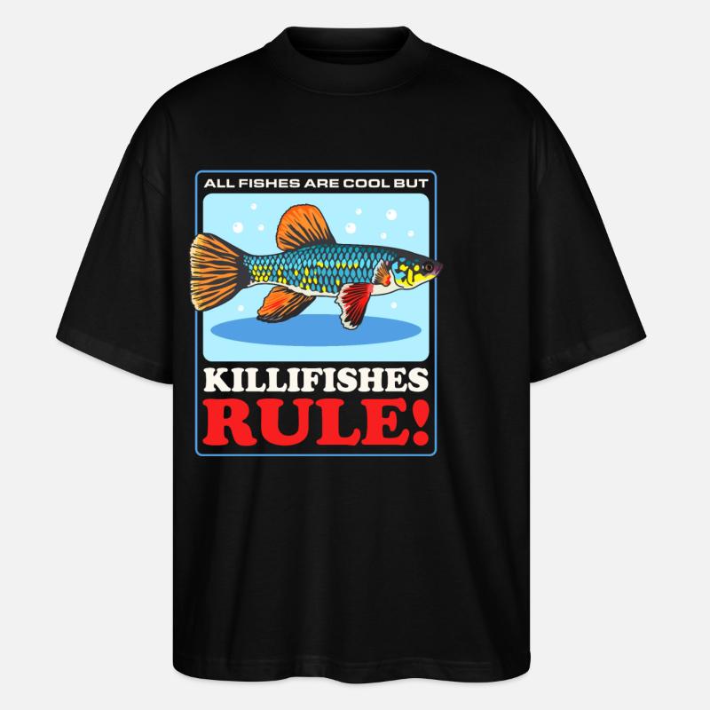 Killifish Egg-laying Toothcarp Gift - Stanley/Stella Oversized Unisex Organic T-shirt Blaster 2.0 - black