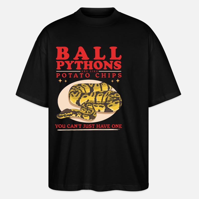 King Python Python Snake Gifts - Stanley/Stella Oversized Unisex Organic T-shirt Blaster 2.0 - black