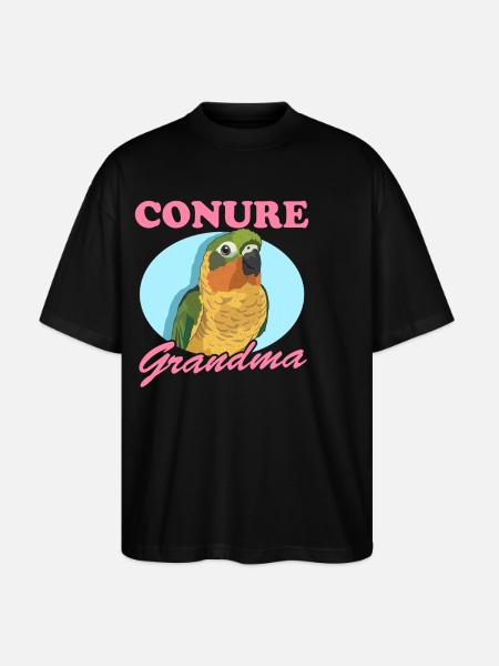 Conure Grandma Parrots Conures Gift - Stanley/Stella Oversized Unisex Organic T-shirt Blaster 2.0 - black