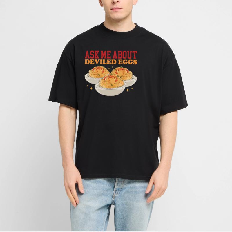 Gefüllte Eier Deviled Eggs Geschenk Stanley/Stella Oversized Unisex Bio T-Shirt Blaster 2.0